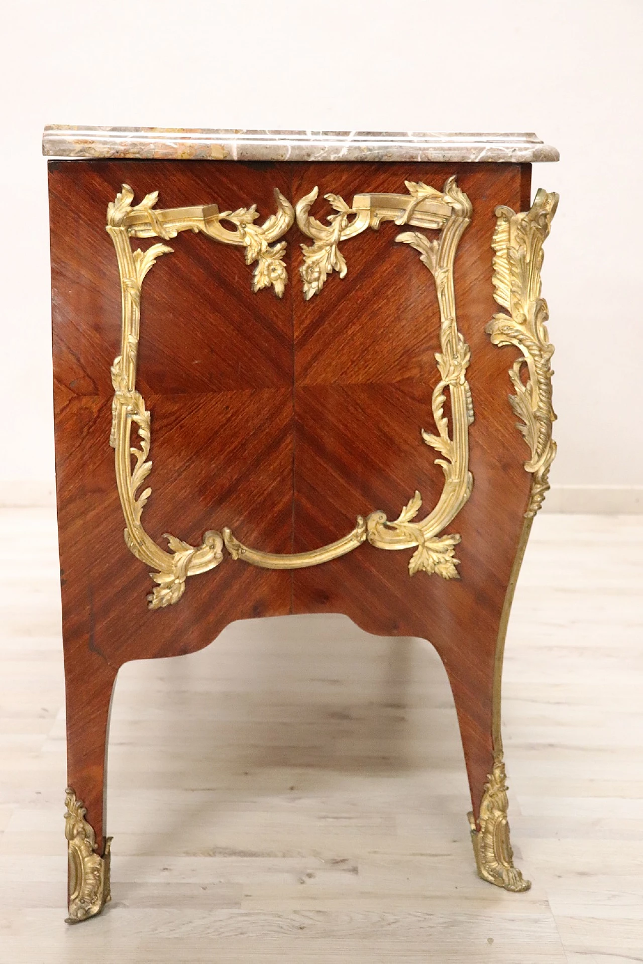 Napoleon III wood, bronze and marble commode, late 19th century 14