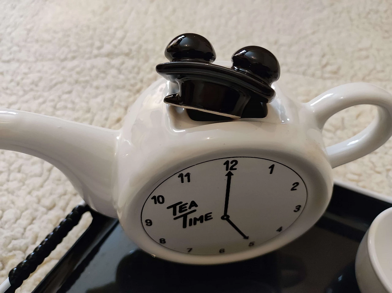 Ceramic tea service with tray, 1980s 11