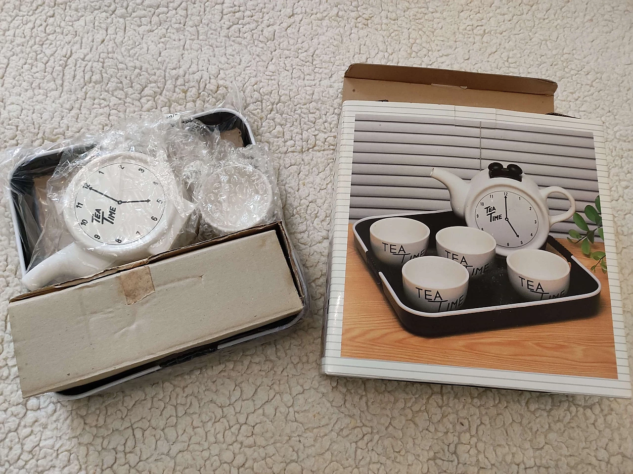 Ceramic tea service with tray, 1980s 18