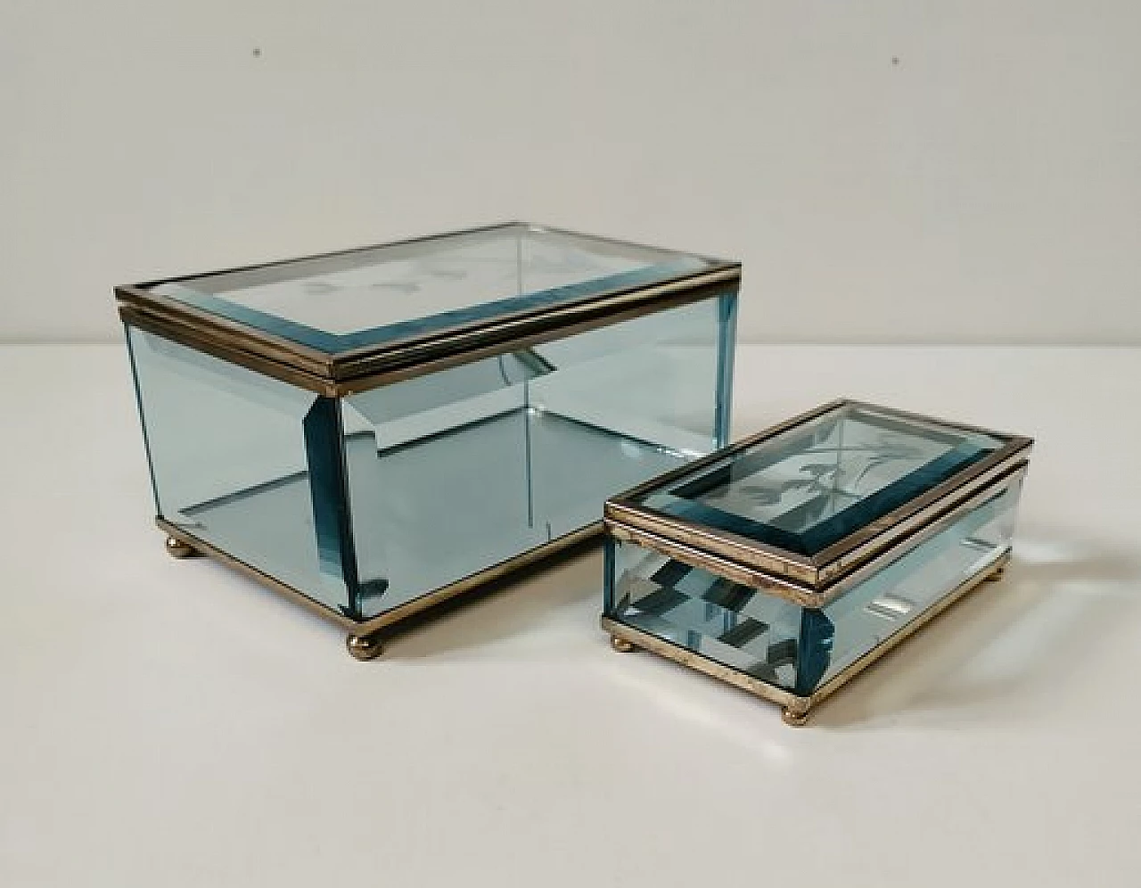 Pair of glass boxes by Fontana Arte, 1940s 3