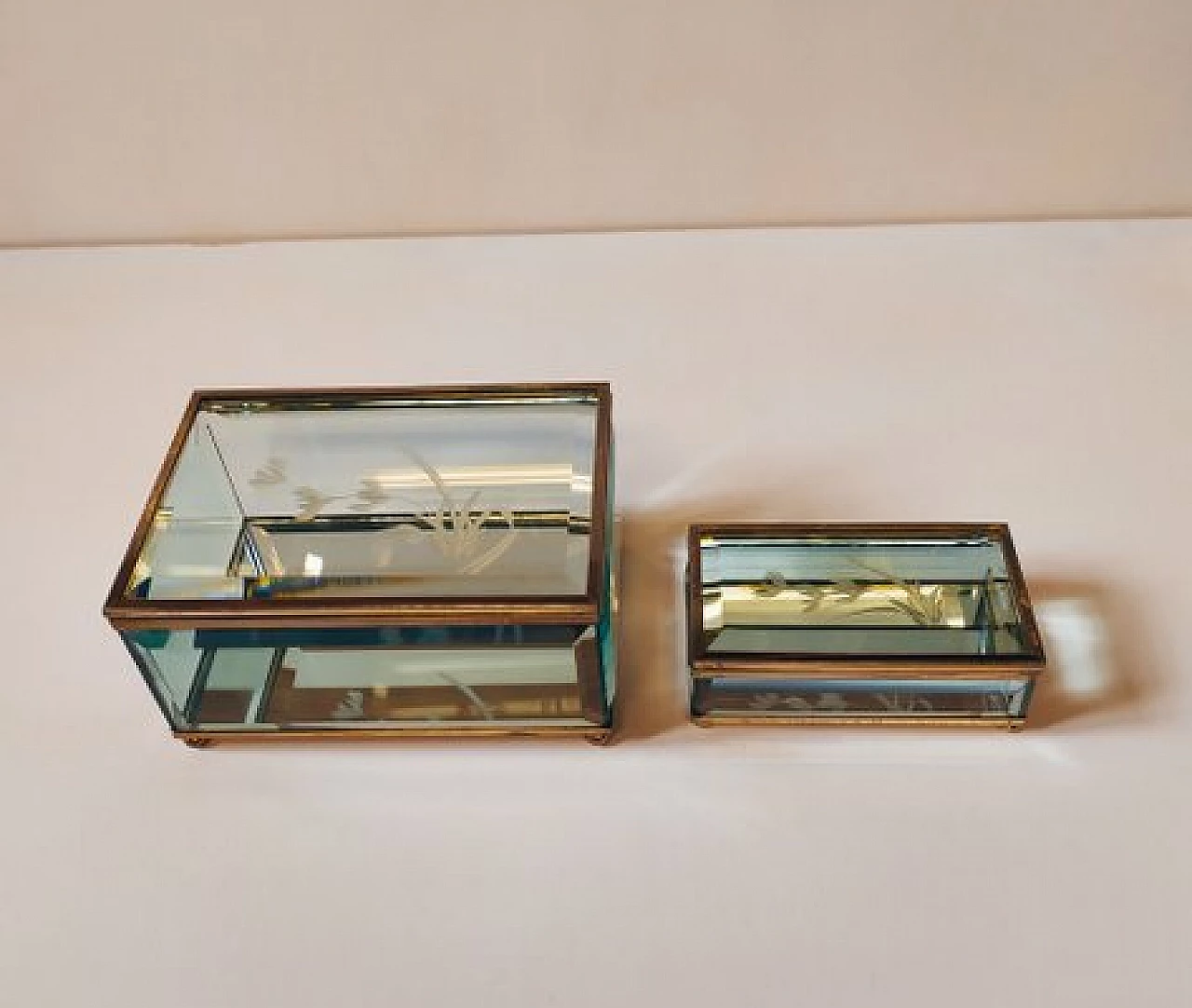 Pair of glass boxes by Fontana Arte, 1940s 8