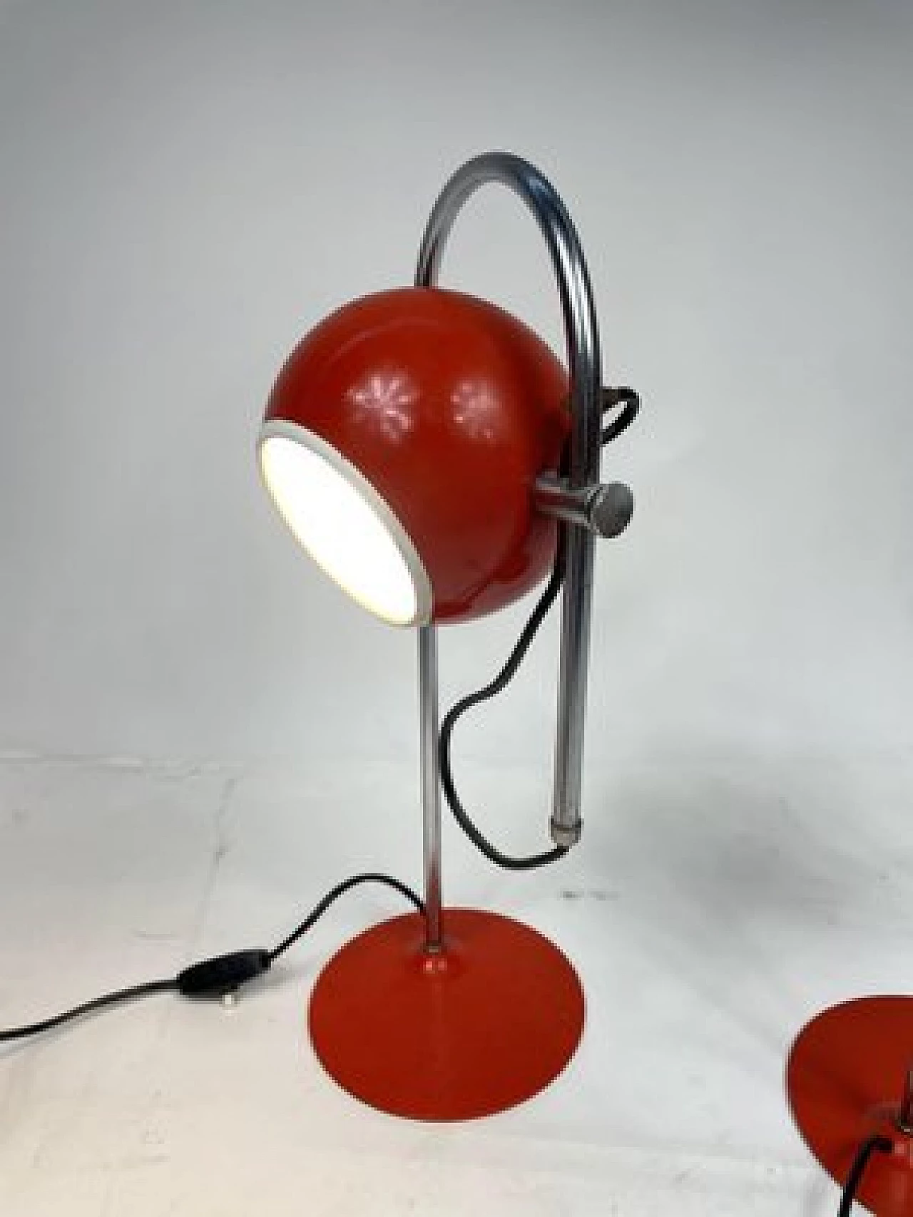 Pair of Space Age adjustable metal table lamps, 1970s 10