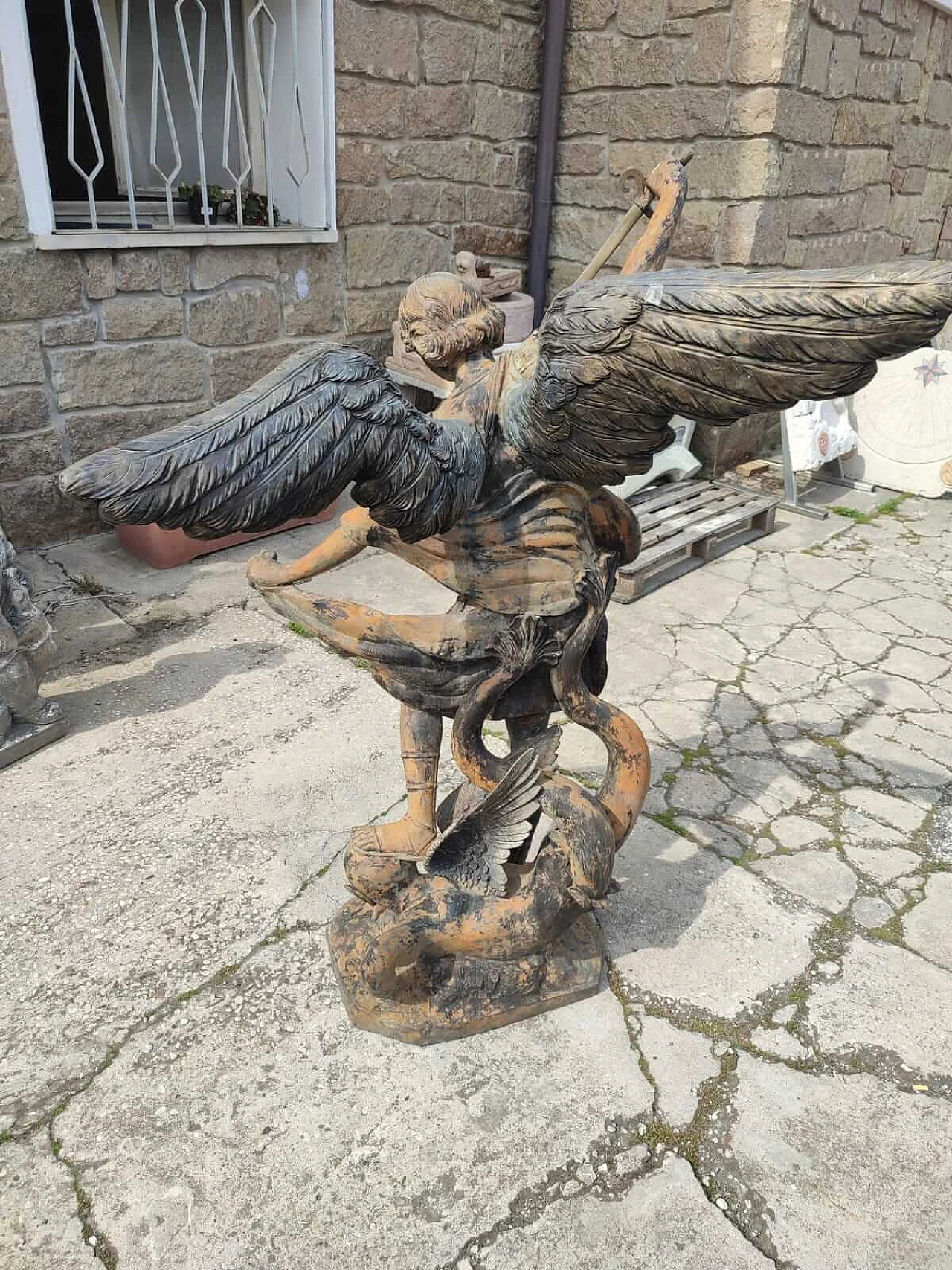 Bronze sculpture of Saint Michael the Archangel, early 20th century 4