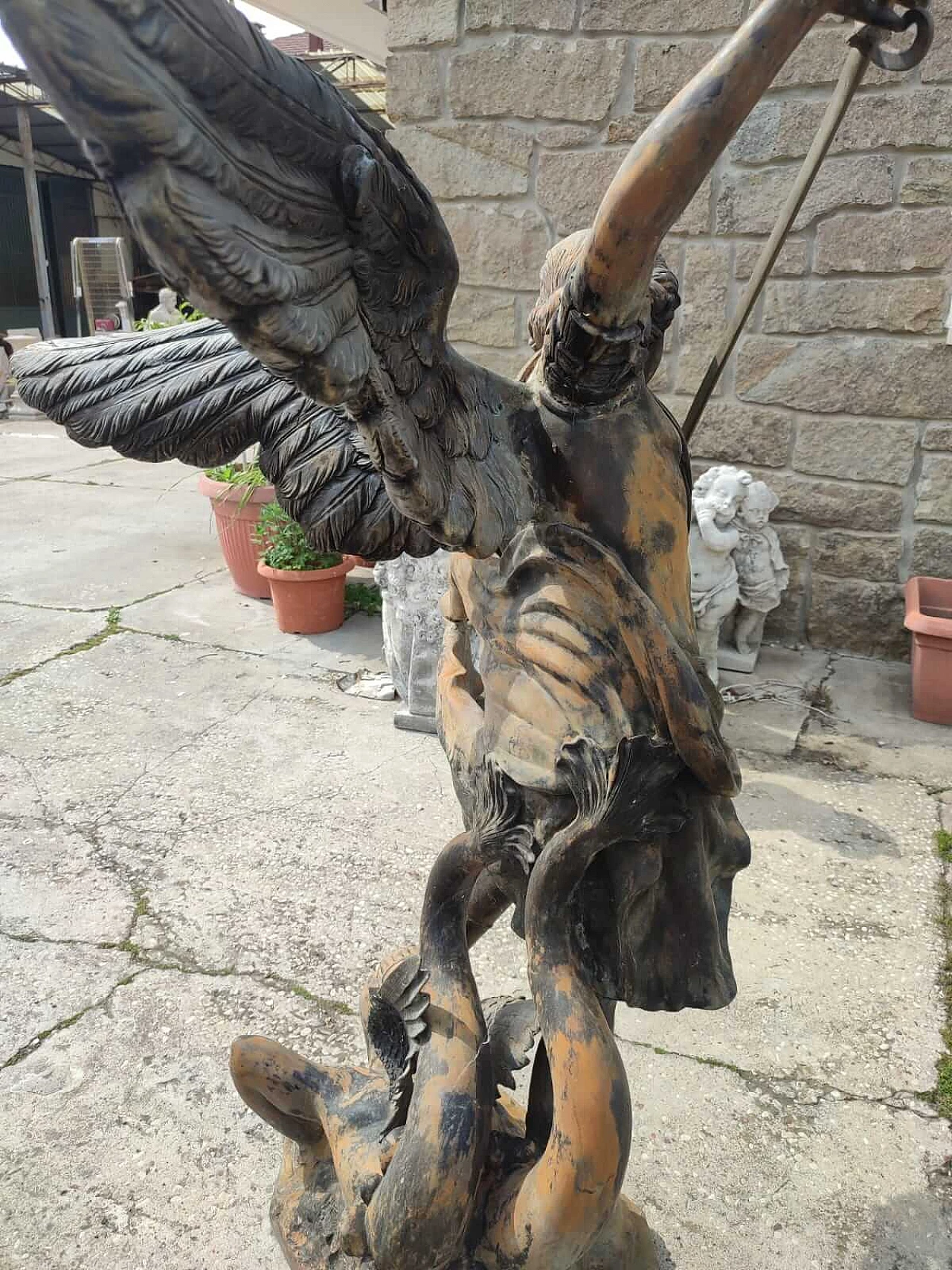 Bronze sculpture of Saint Michael the Archangel, early 20th century 6