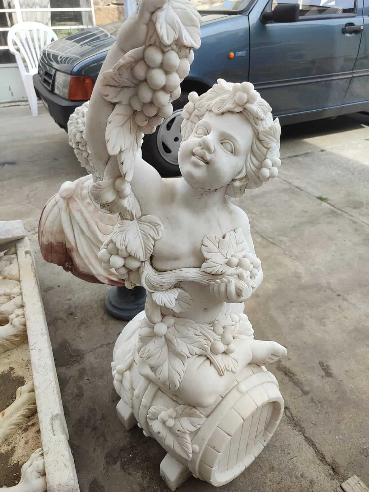 Carrara marble Bacchus sculpture, 2000s 2