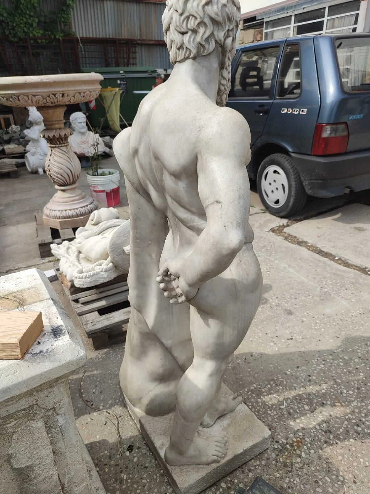 Carrara marble Hercules sculpture, 2000s 1