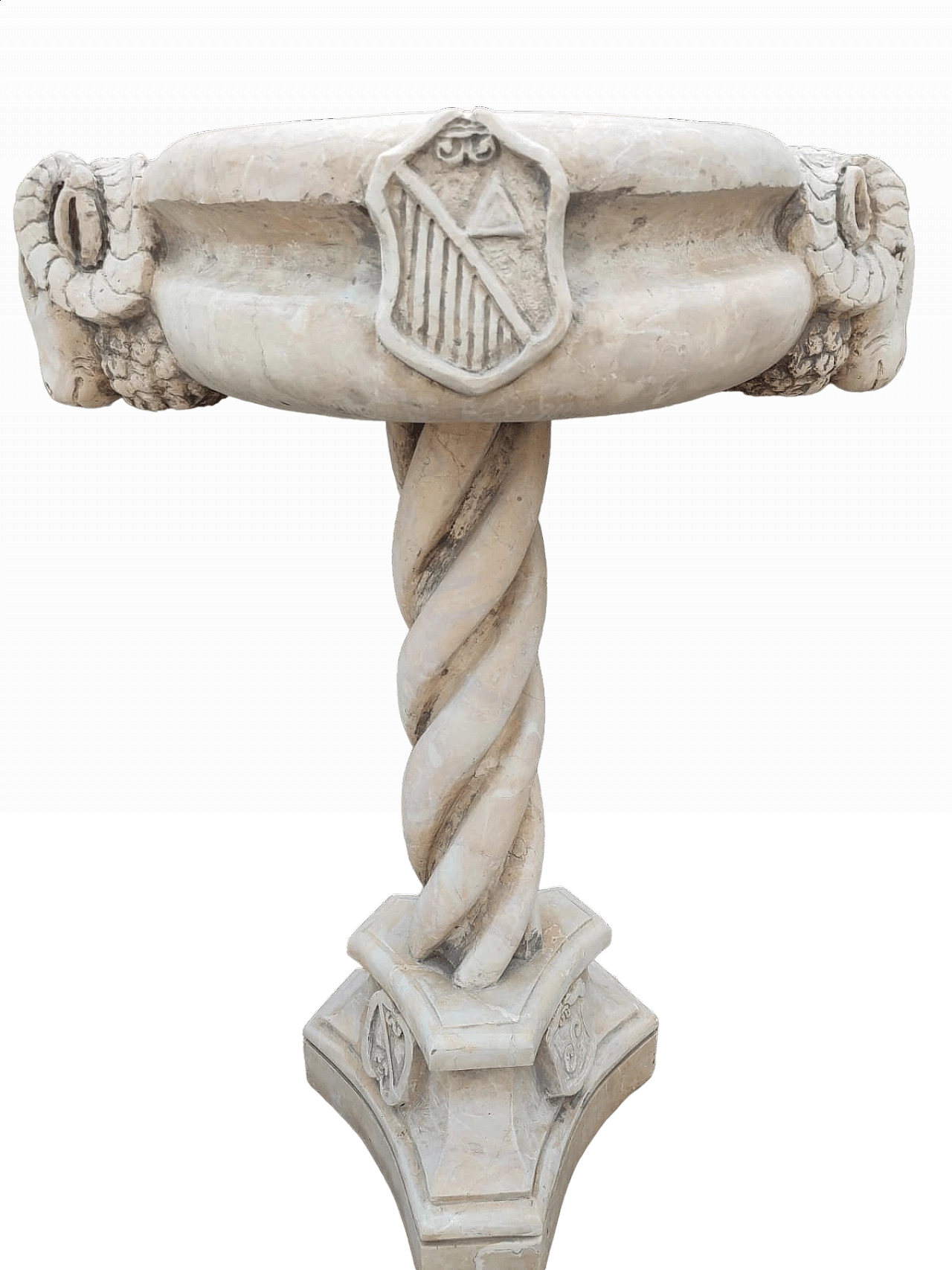 Neo-Gothic yellow Nembro marble baptismal font, late 19th century 7