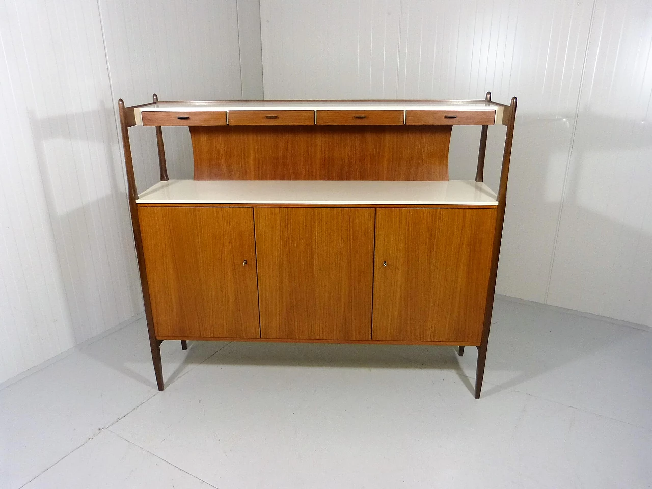 Teak sideboard with laminate tops by Deutsche Werkstatten, 1960s 1