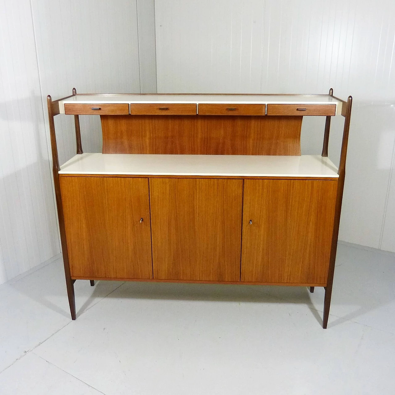 Teak sideboard with laminate tops by Deutsche Werkstatten, 1960s 2