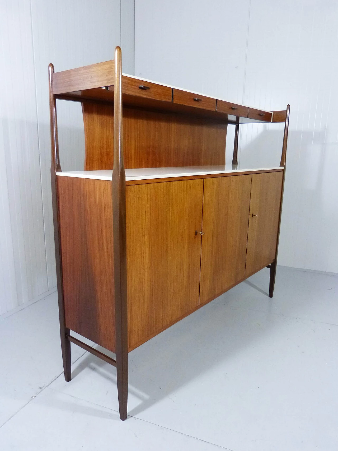 Teak sideboard with laminate tops by Deutsche Werkstatten, 1960s 4