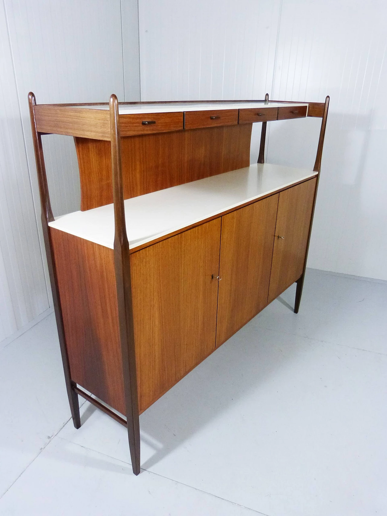 Teak sideboard with laminate tops by Deutsche Werkstatten, 1960s 5