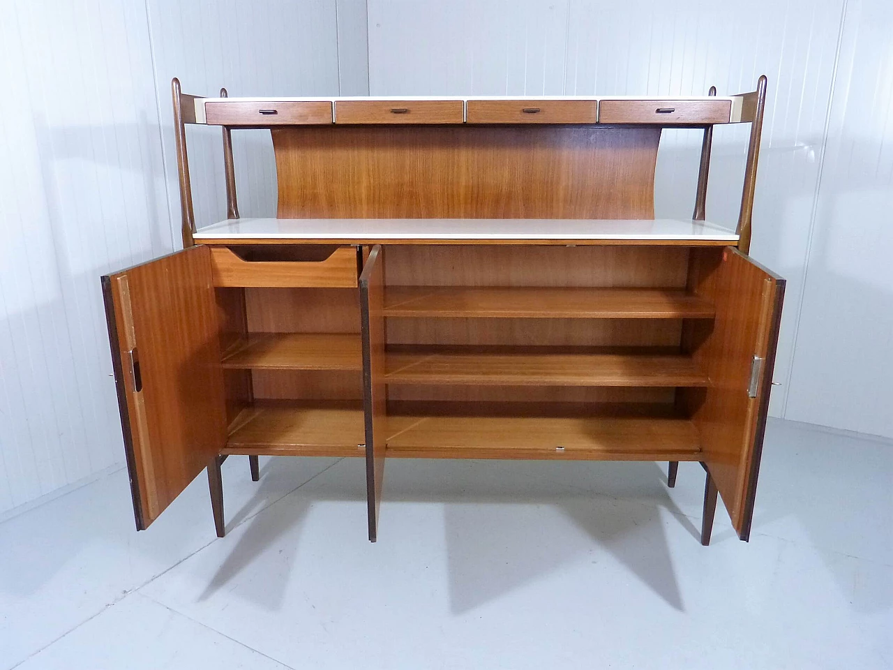 Teak sideboard with laminate tops by Deutsche Werkstatten, 1960s 6