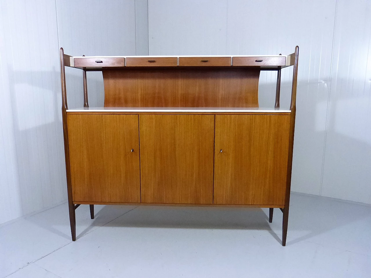 Teak sideboard with laminate tops by Deutsche Werkstatten, 1960s 7