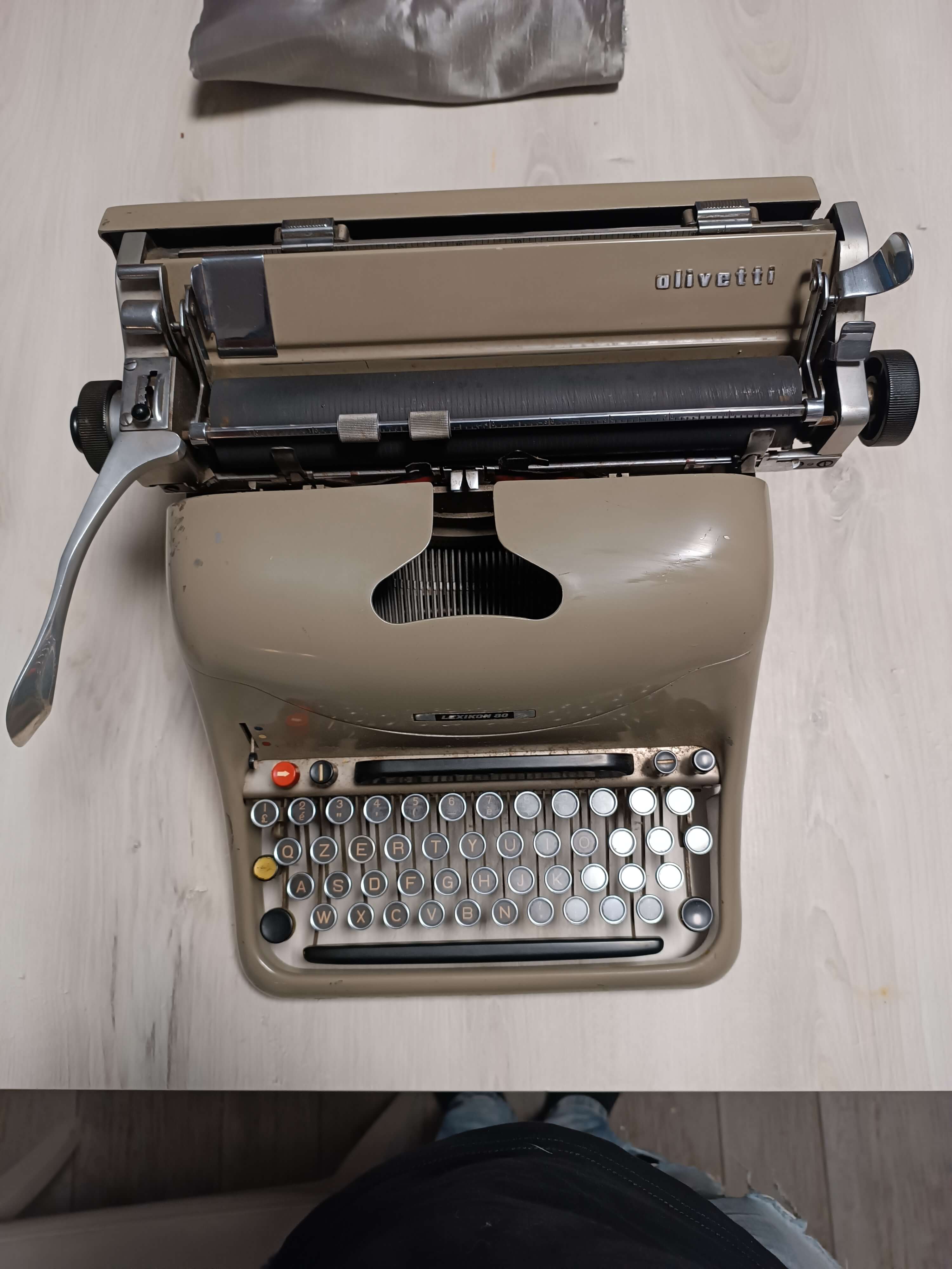 Macchina da scrivere Lexicon 80 di Marcello Nizzoli per Olivetti, anni '40