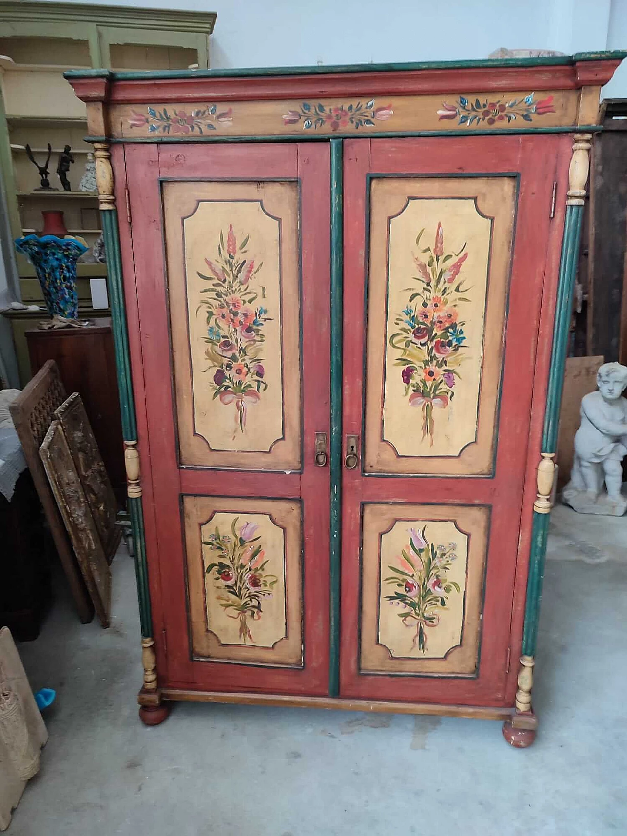 Plated fir wardrobe, 19th century 6