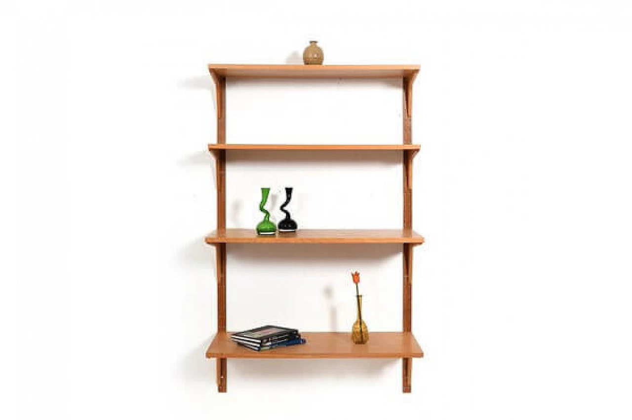 Oak hanging bookcase by Thygesen & Sørensen for HG Furniture, 1960s 2