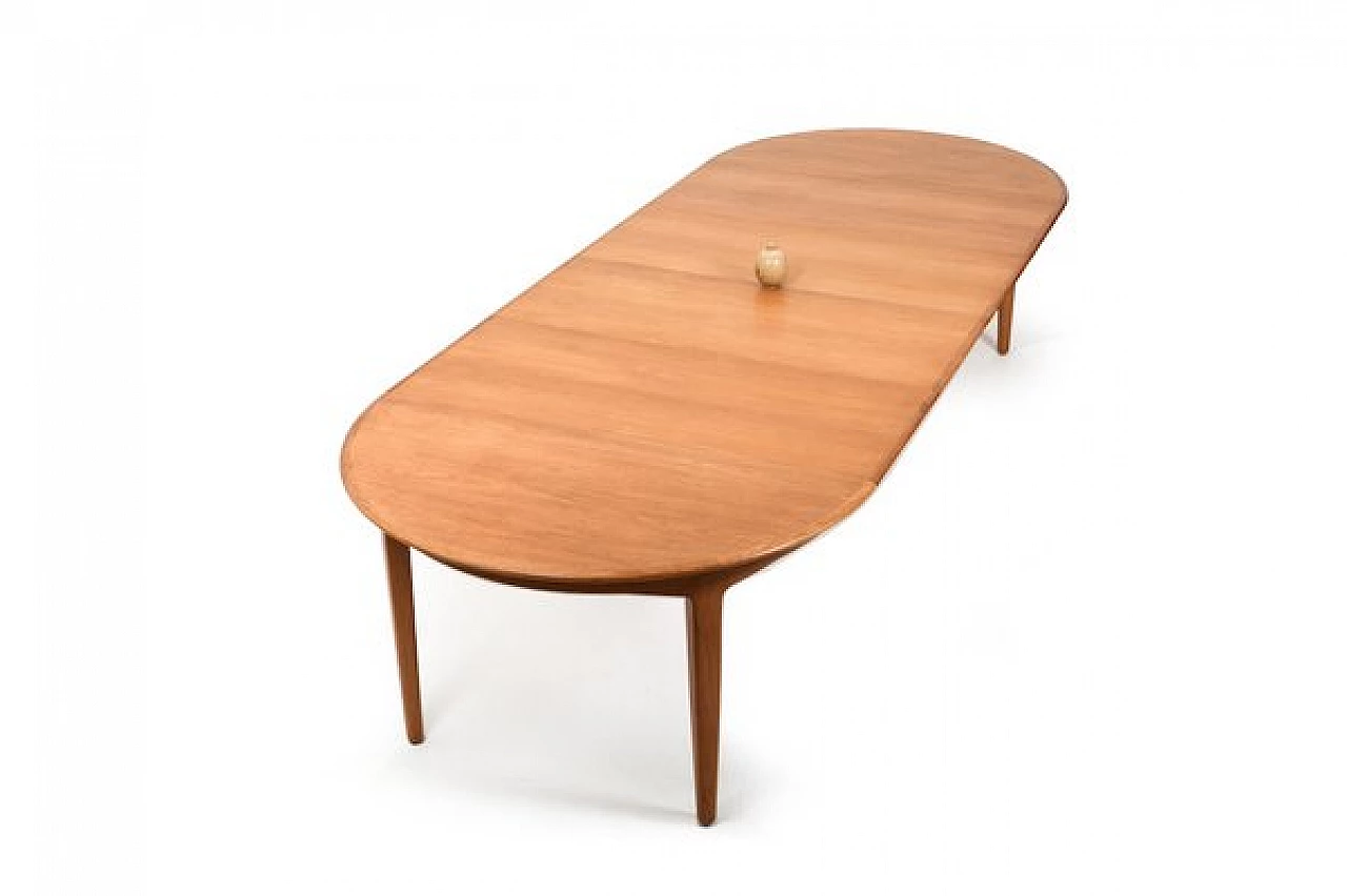 Oak dining table 62 by Henning Kjærnulf for Sorø Stolefabrik, 1960s 2