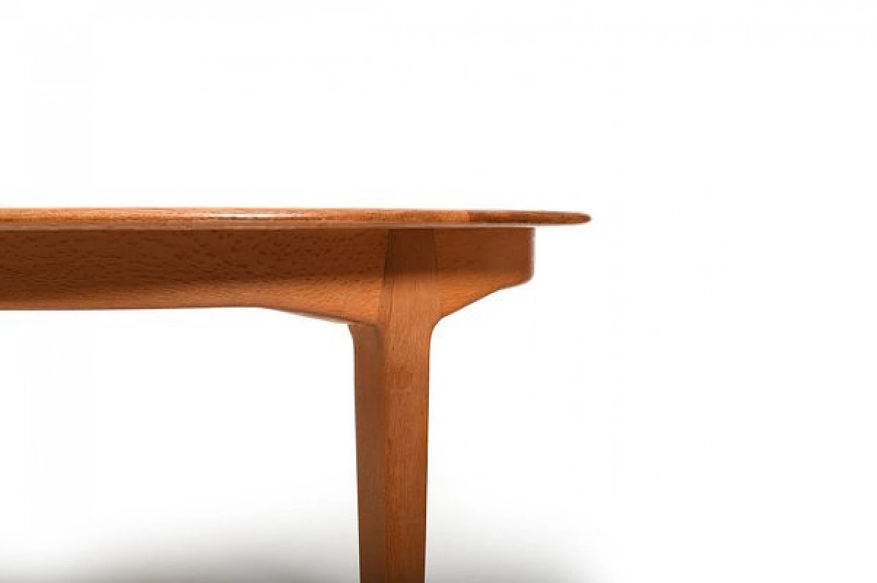 Oak dining table 62 by Henning Kjærnulf for Sorø Stolefabrik, 1960s 4