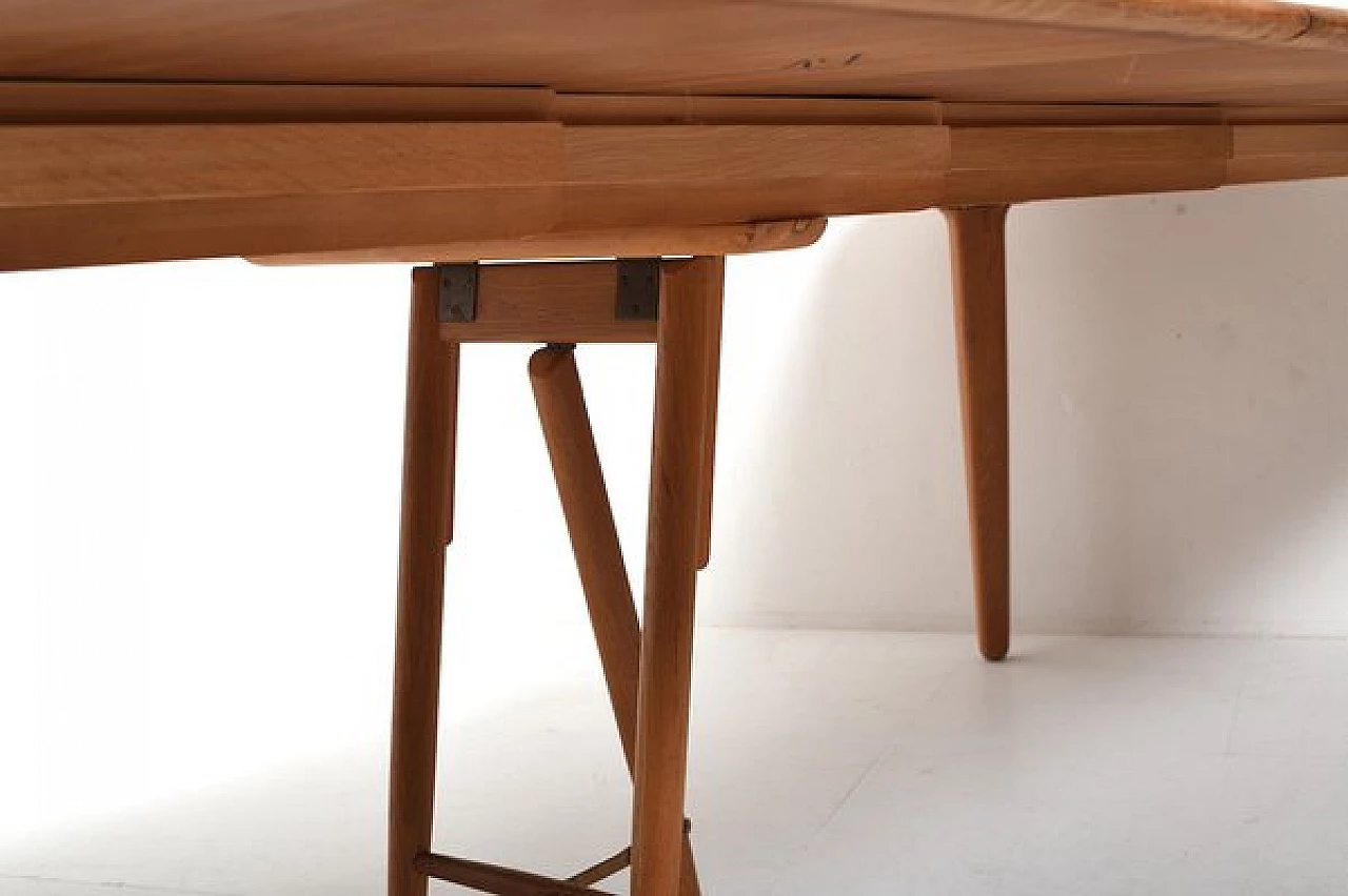 Oak dining table 62 by Henning Kjærnulf for Sorø Stolefabrik, 1960s 9