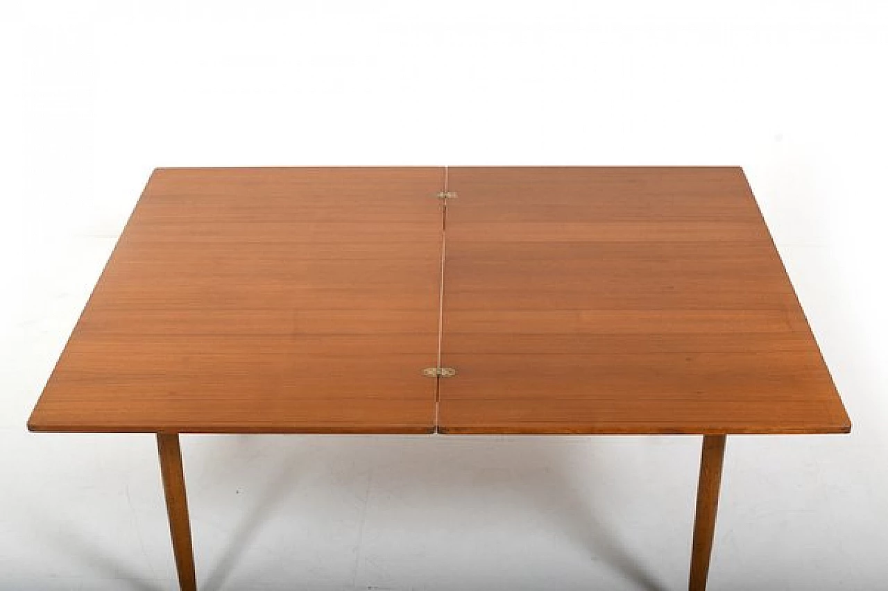 Danish Demi Lune teak and oak table, 1950s 9