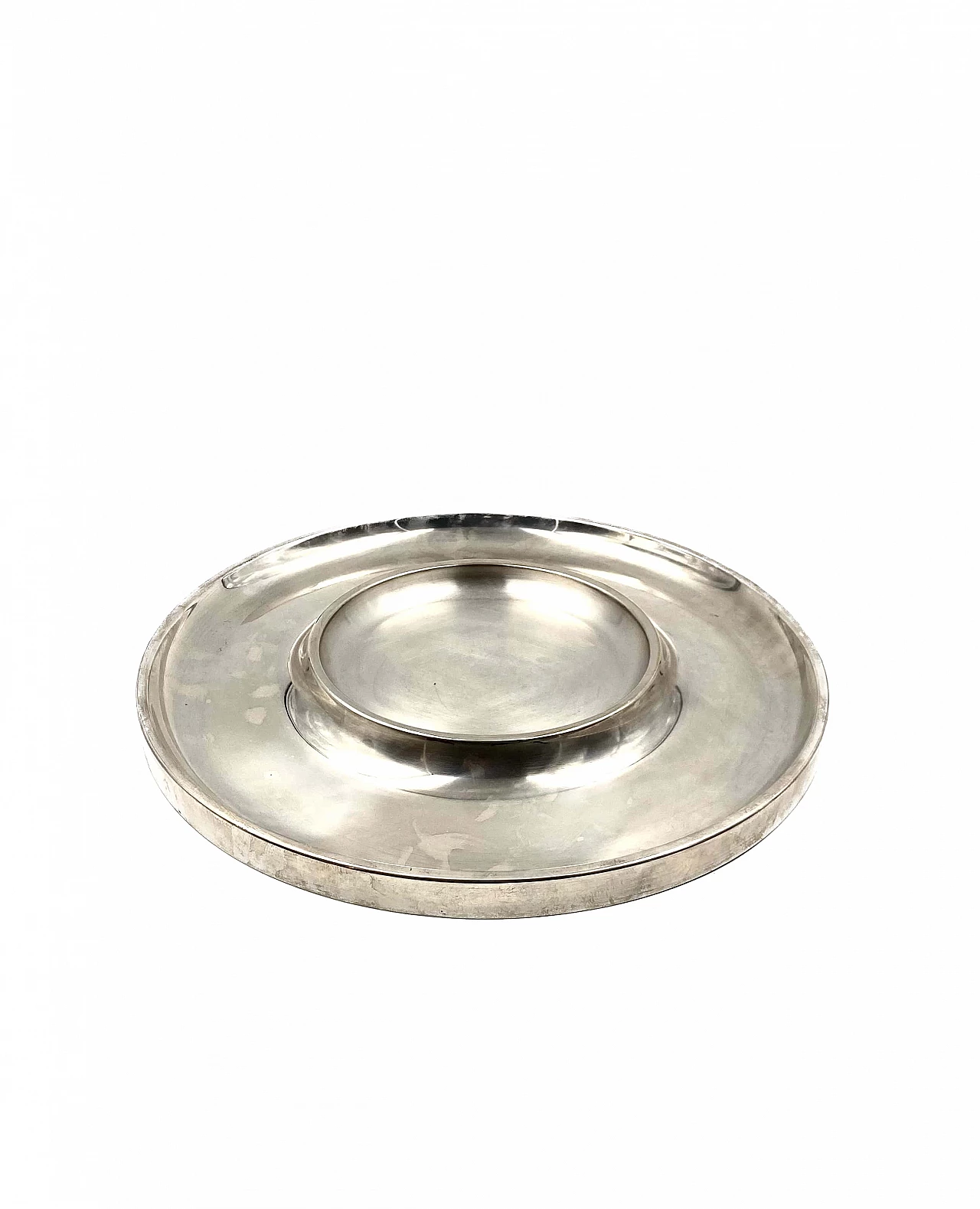 Silver plated metal tray by Lino Sabattini, 1970s 3