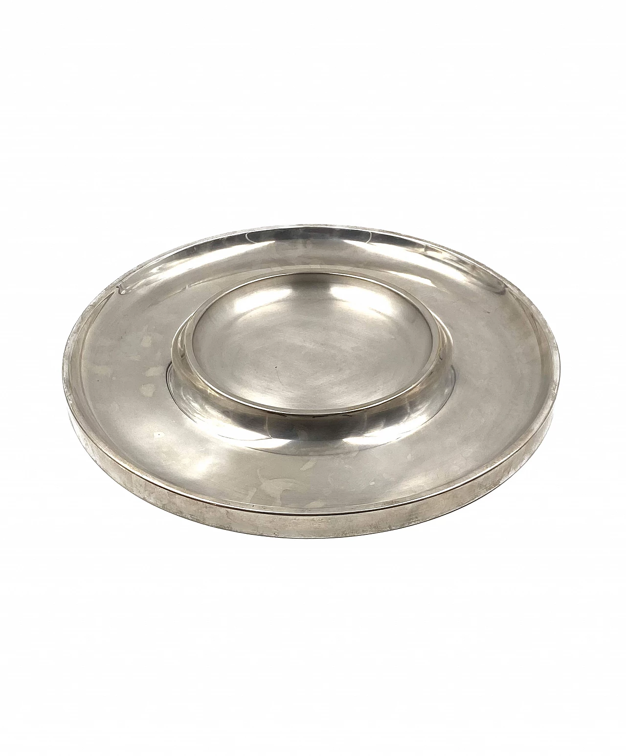 Silver plated metal tray by Lino Sabattini, 1970s 6