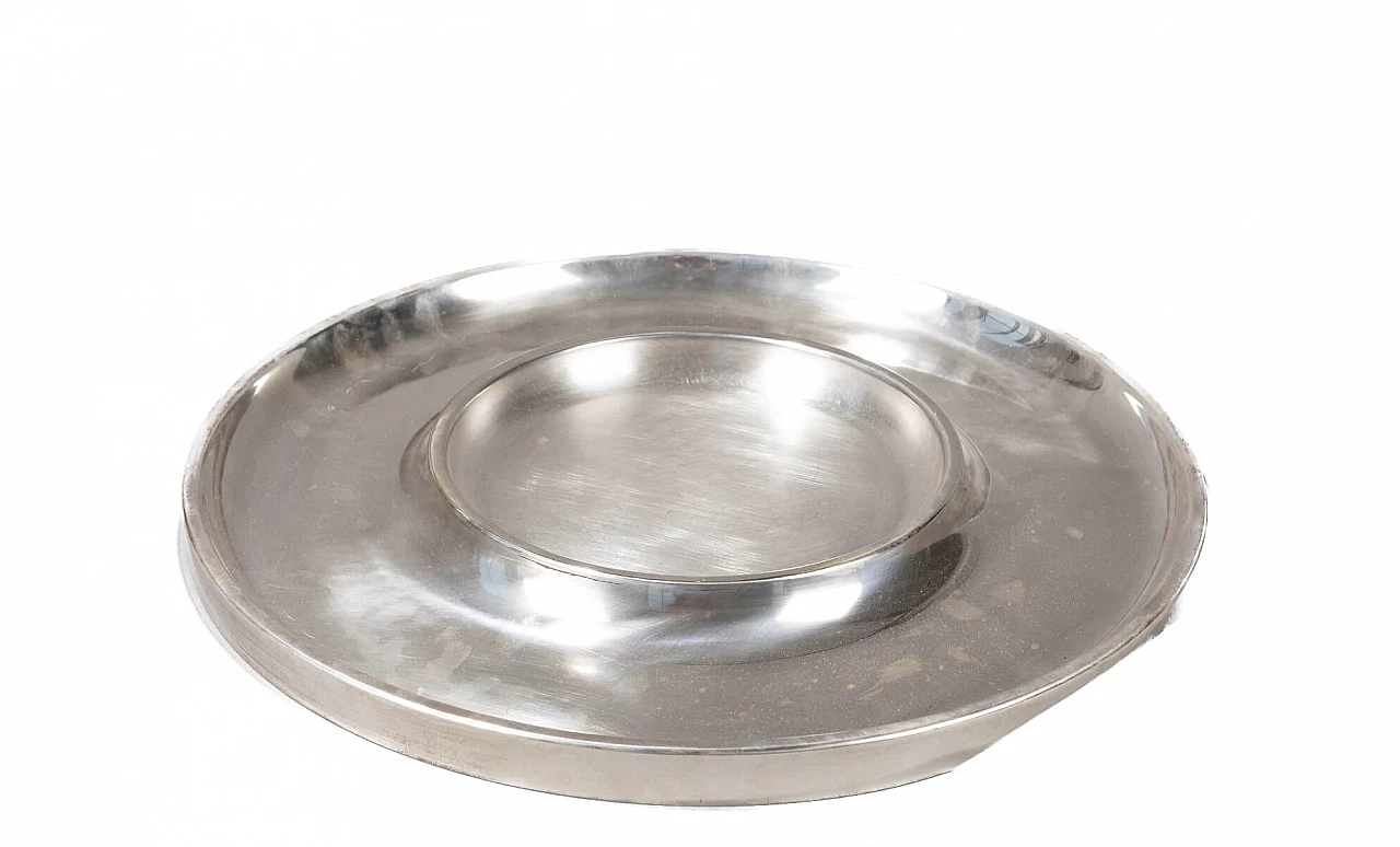 Silver plated metal tray by Lino Sabattini, 1970s 10