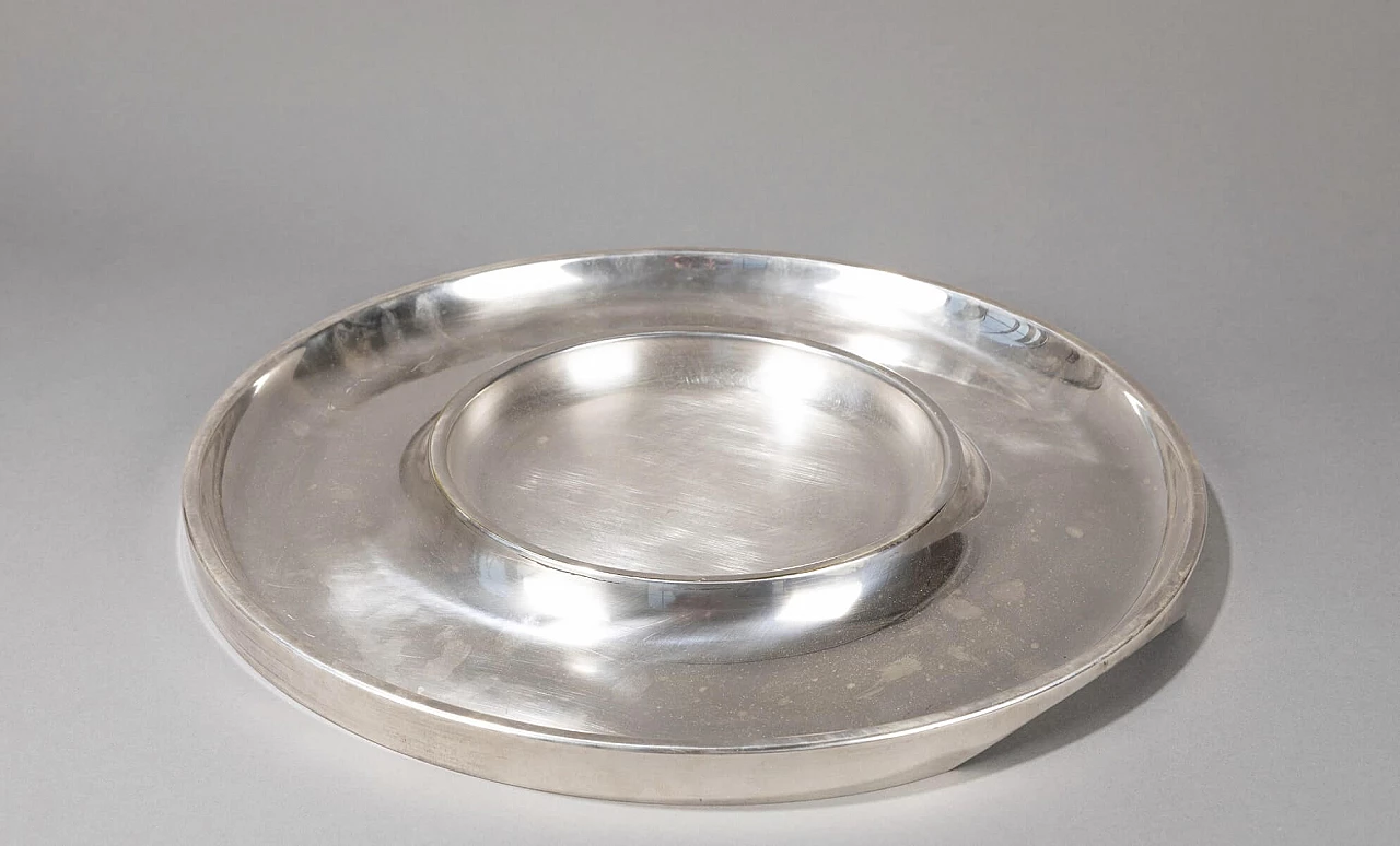 Silver plated metal tray by Lino Sabattini, 1970s 11