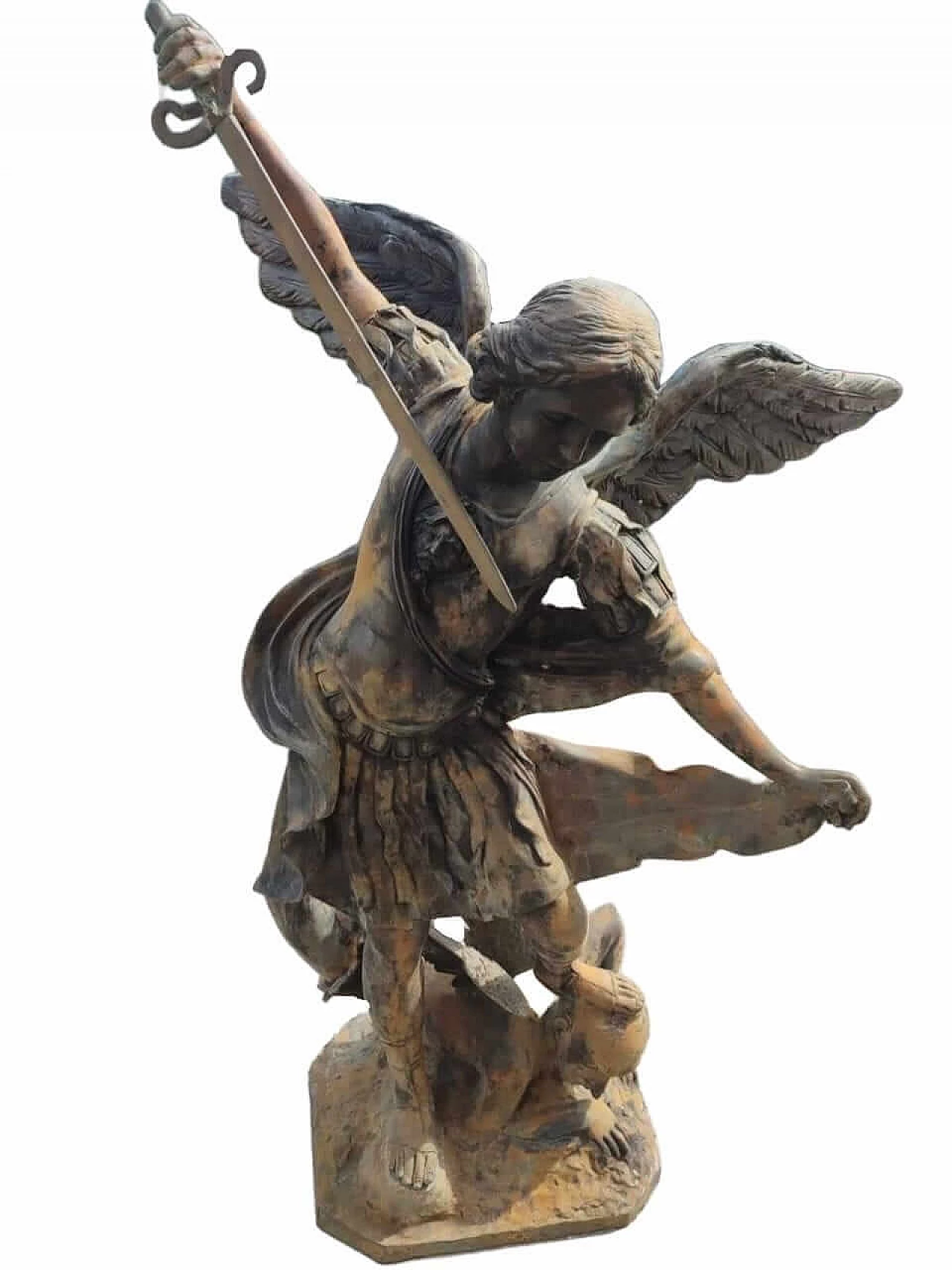 Bronze sculpture of Saint Michael the Archangel, early 20th century 7