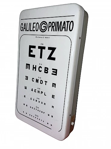 Lighted sign with Galileo Primato optometric table