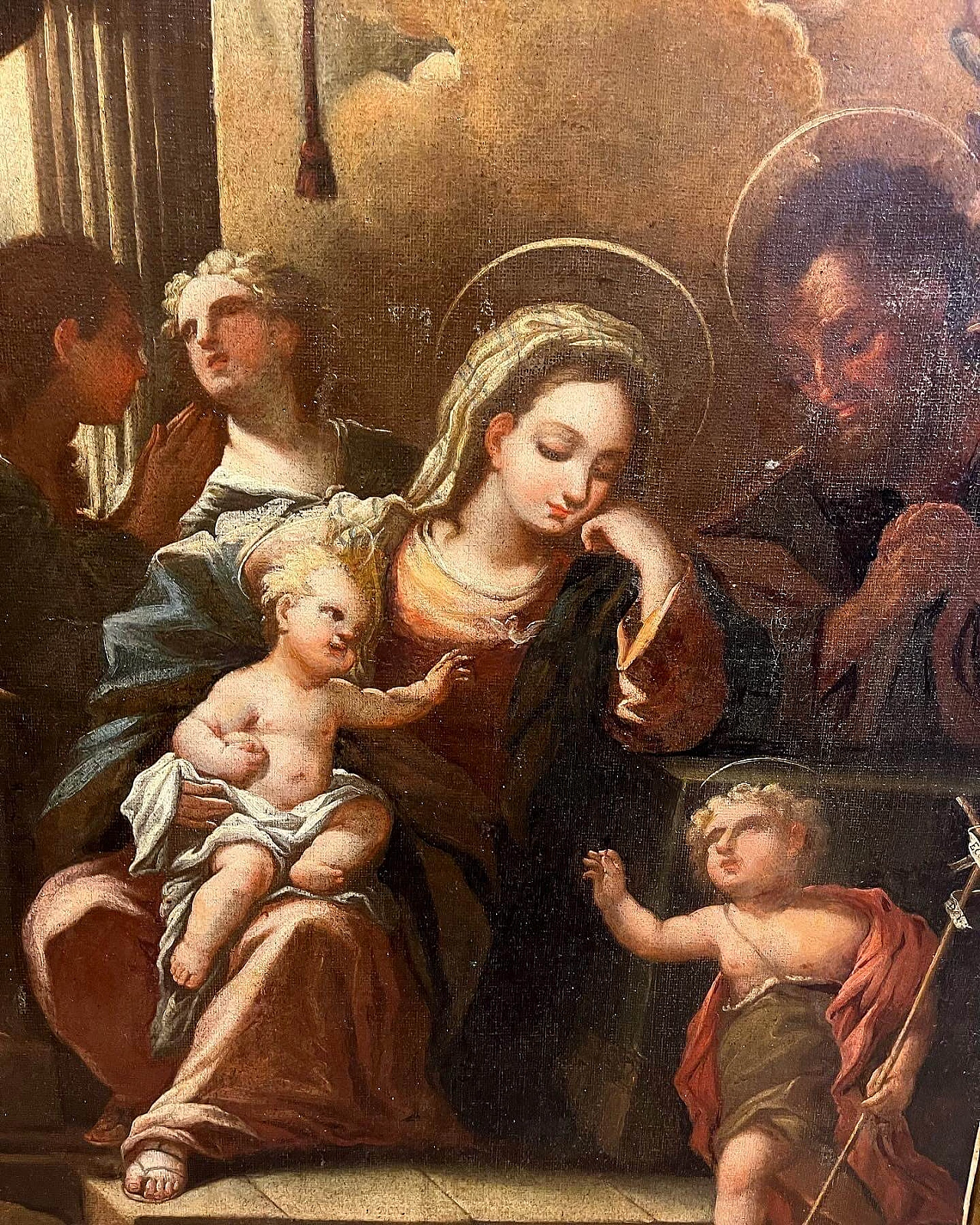 Holy Family with young Saint John, oil painting on canvas 2