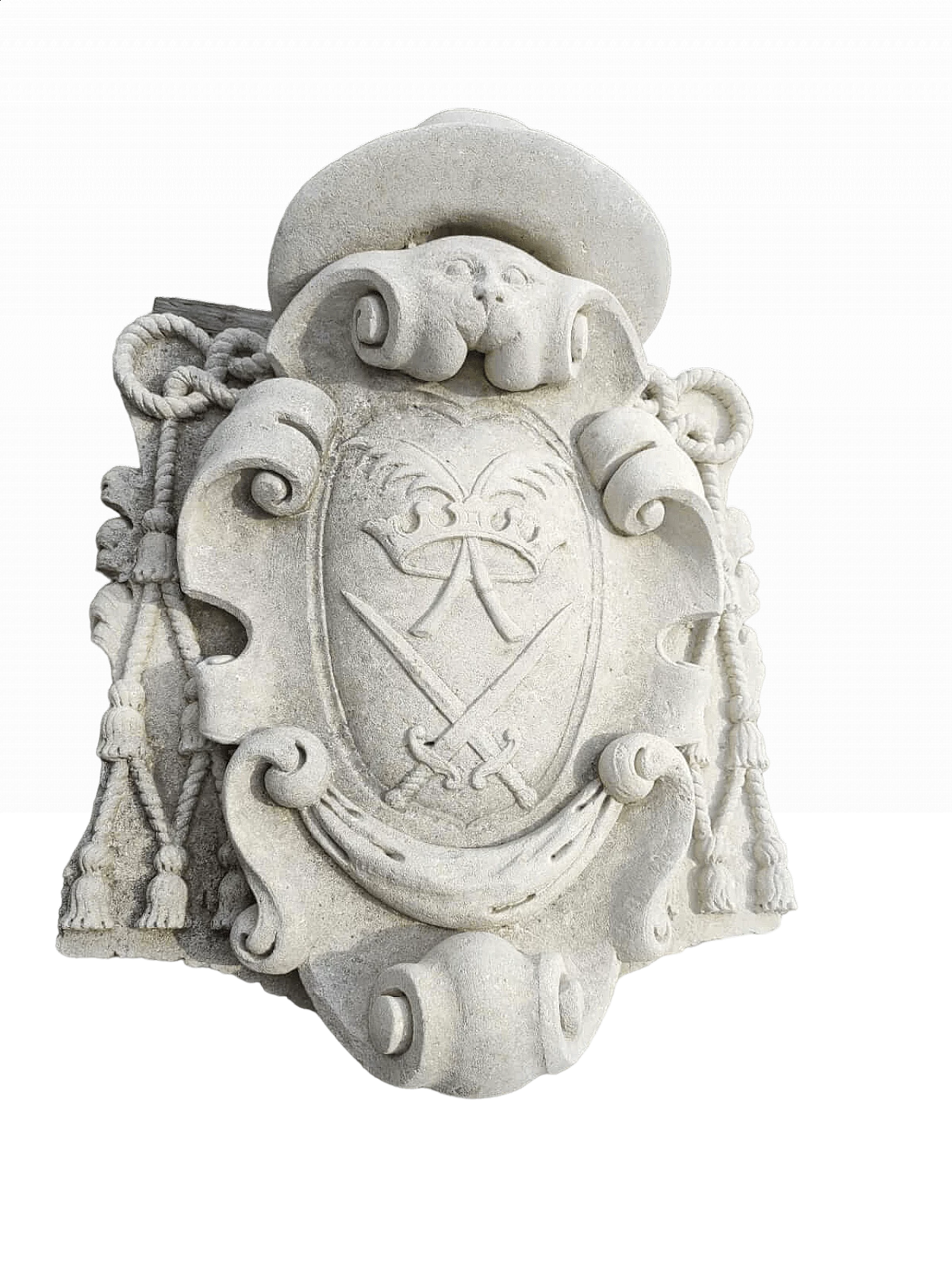 Papal coat of arms in Vicenza stone, 1920s 5