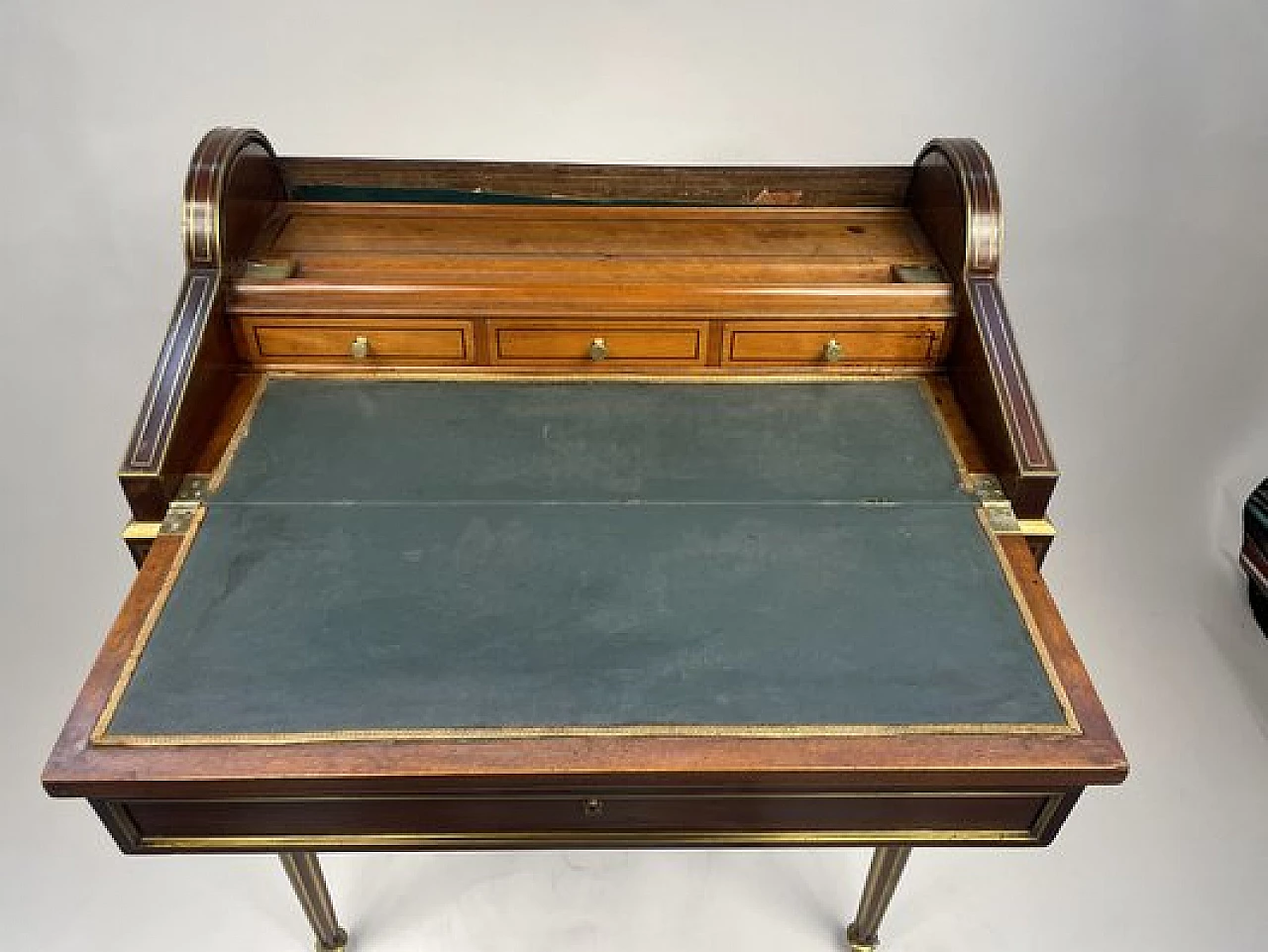 Napoleon III mahogany desk by Maison Krieger Paris, 19th century 8