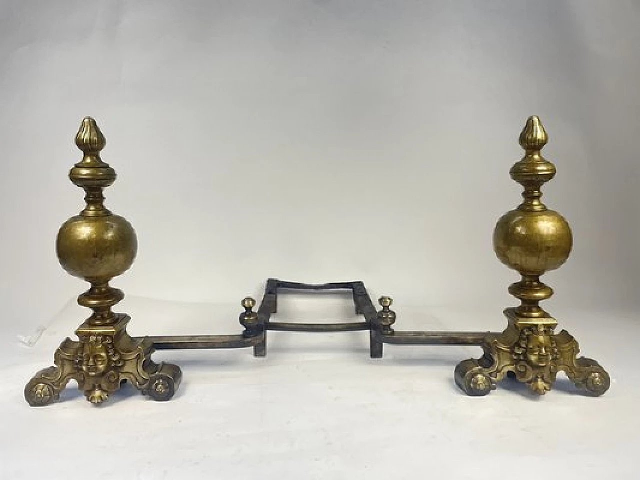 Gilded bronze andiron, early 19th century 1