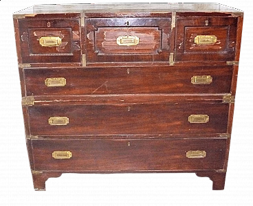 British Navy mahogany chest of drawers, 1930s