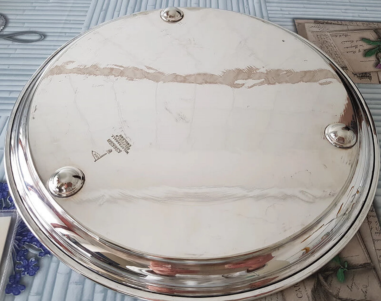 Sheffield silver tray, late 19th century 4