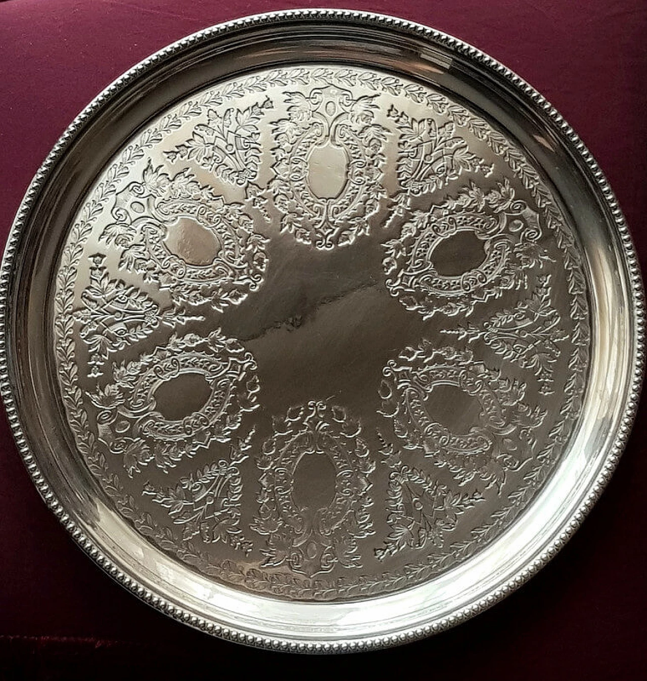 Sheffield silver tray, late 19th century 7