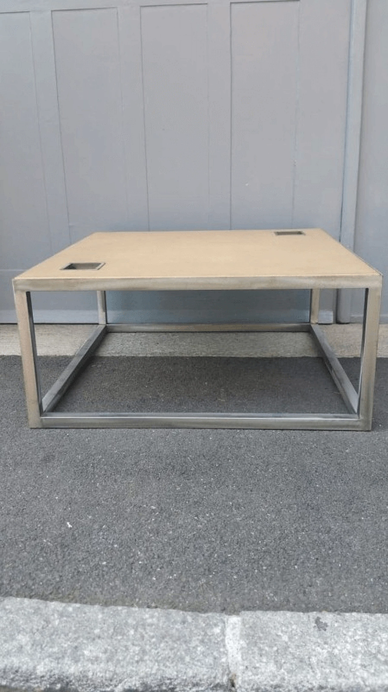 Baxter coffee table in wood and metal, 1990s 2