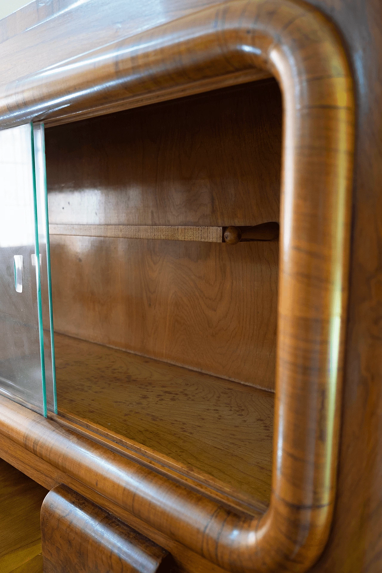 Walnut Art Deco double-bodied sideboard, 1950s 13