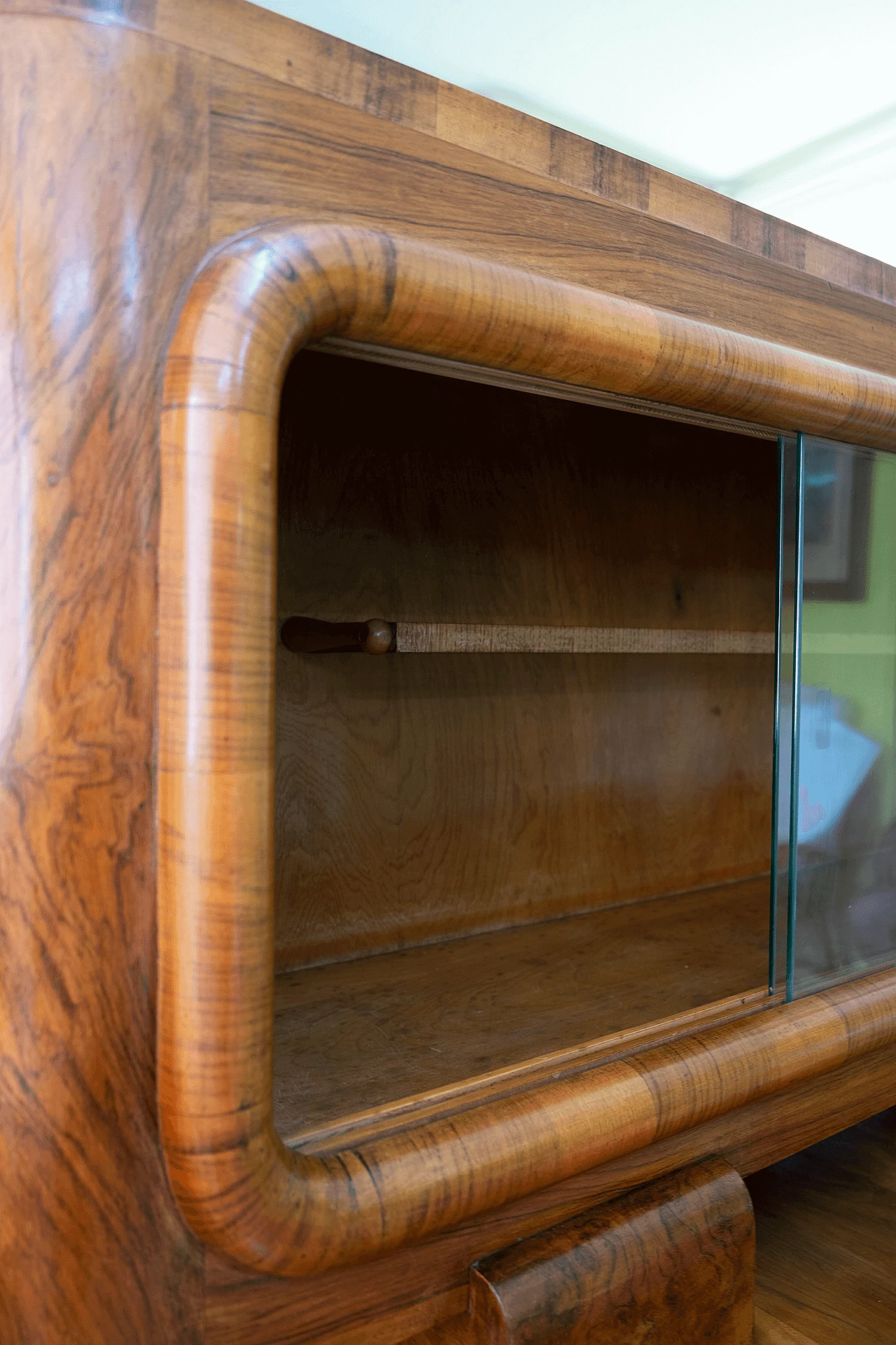 Walnut Art Deco double-bodied sideboard, 1950s 14