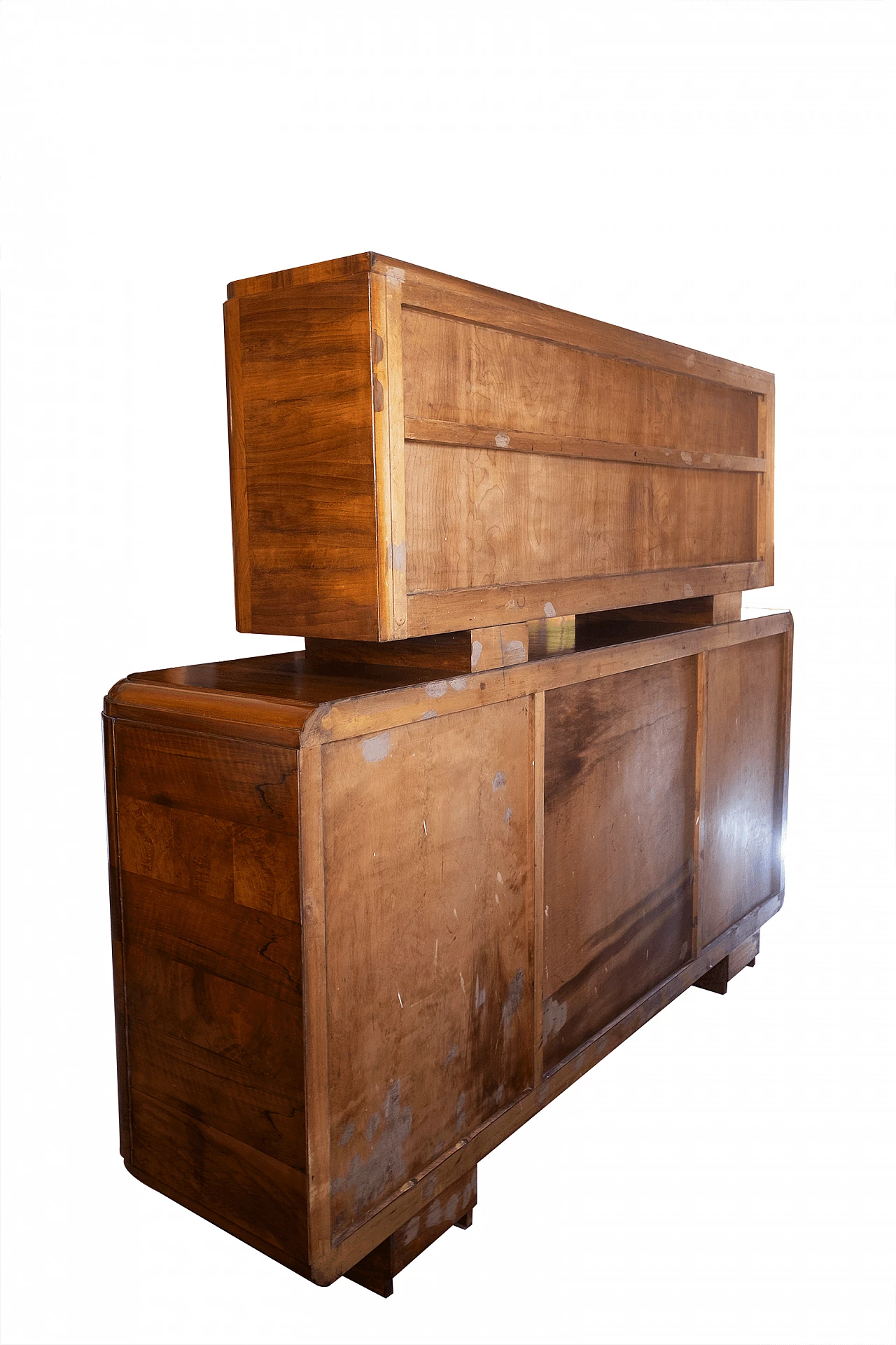 Walnut Art Deco double-bodied sideboard, 1950s 18