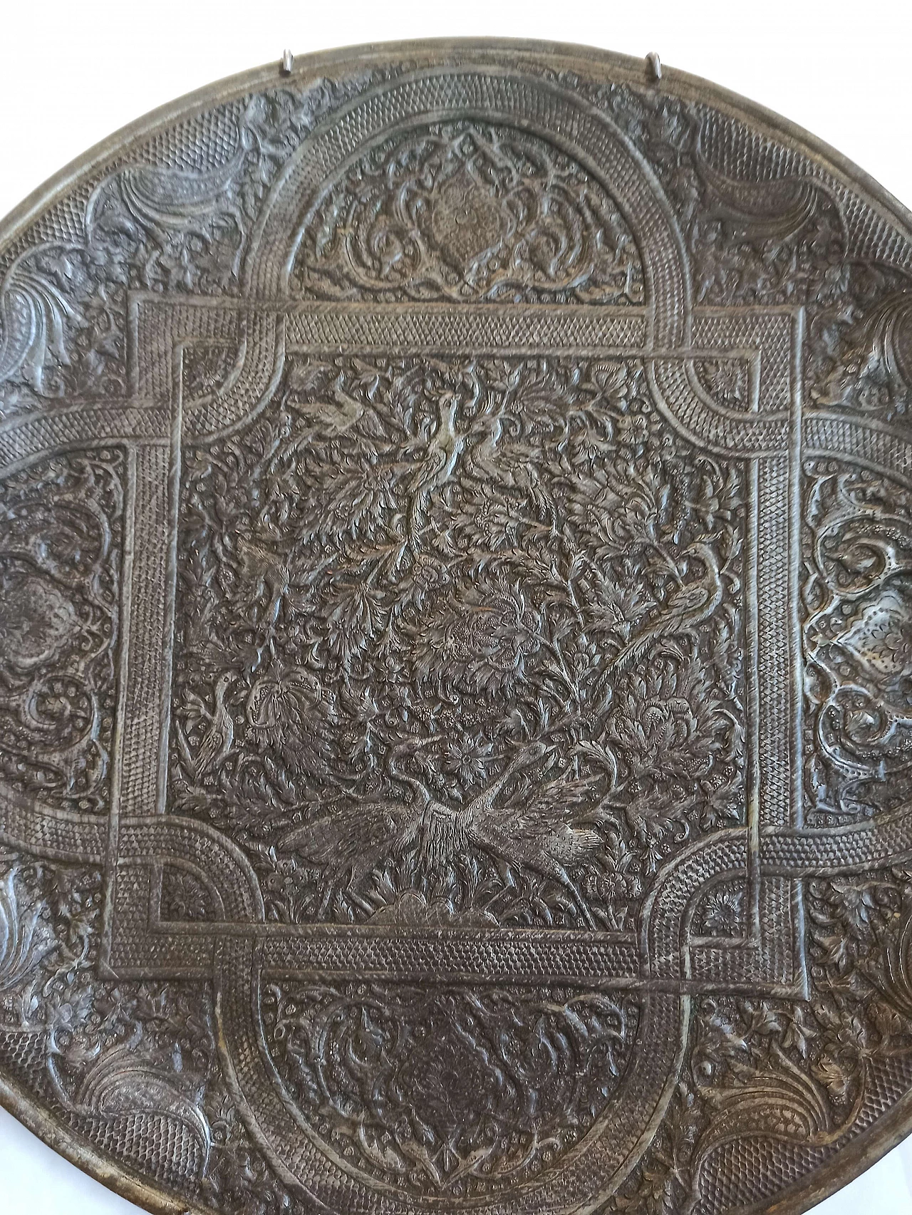 Persian silver copper plate, 19th century 2