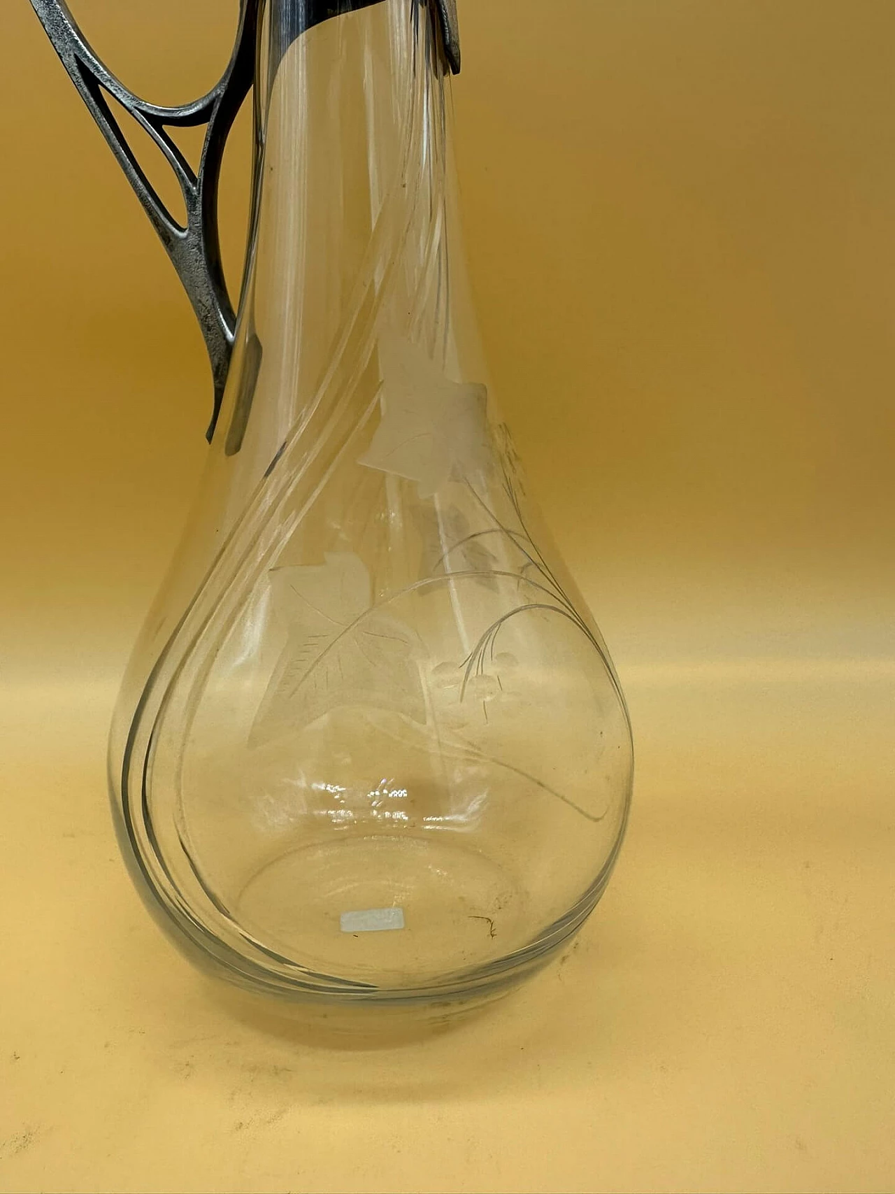 Metal and glass wine jug by WMF, early 1900s 1