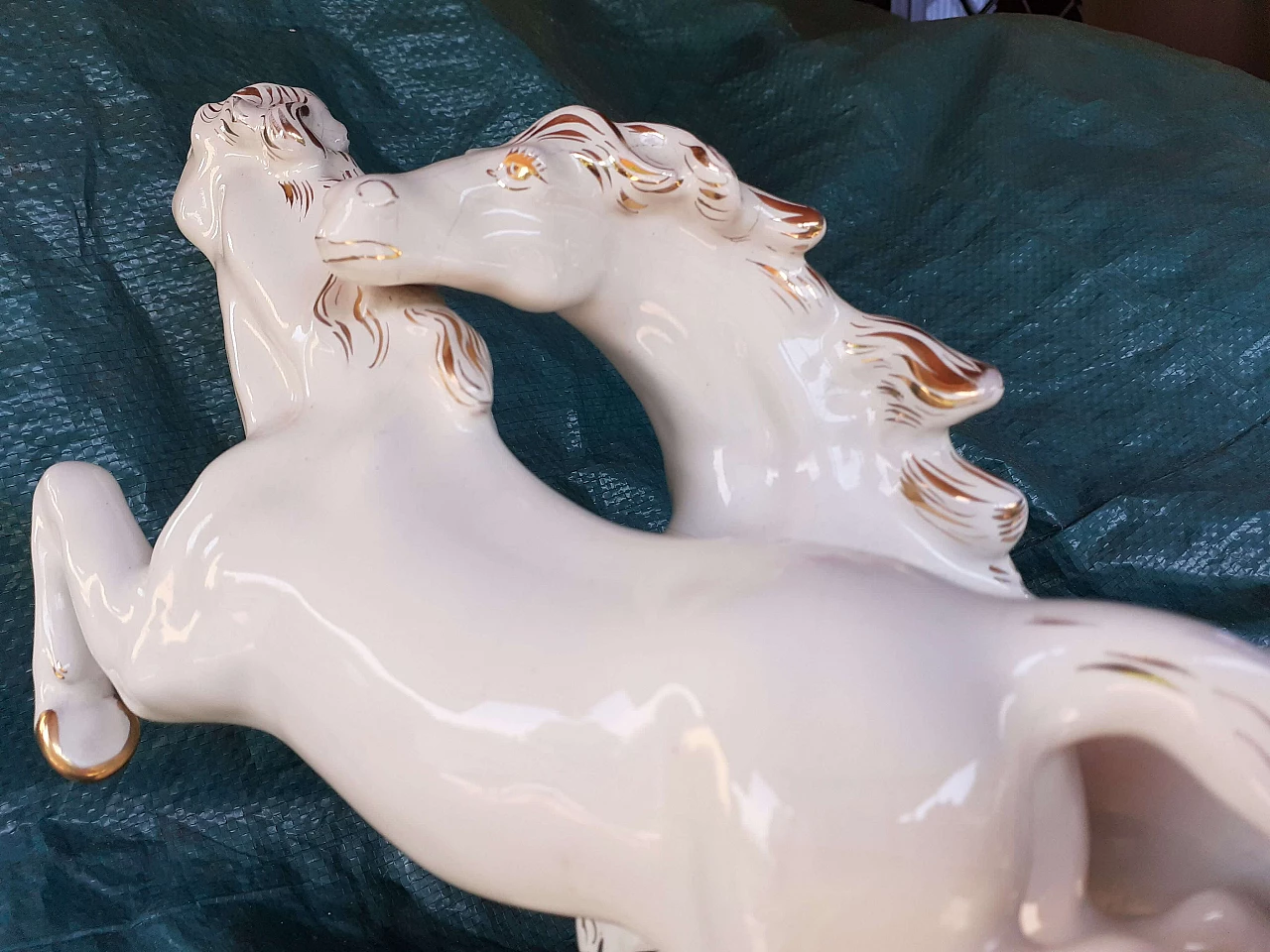 Ceramic sculpture with pair of horses by Cemas, 1940s 43