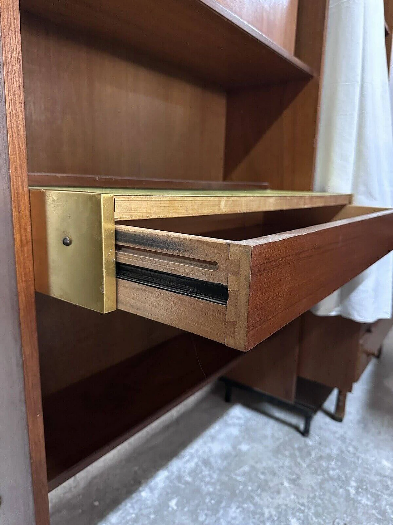 Mid Century bookcase with desk, 1950s 5