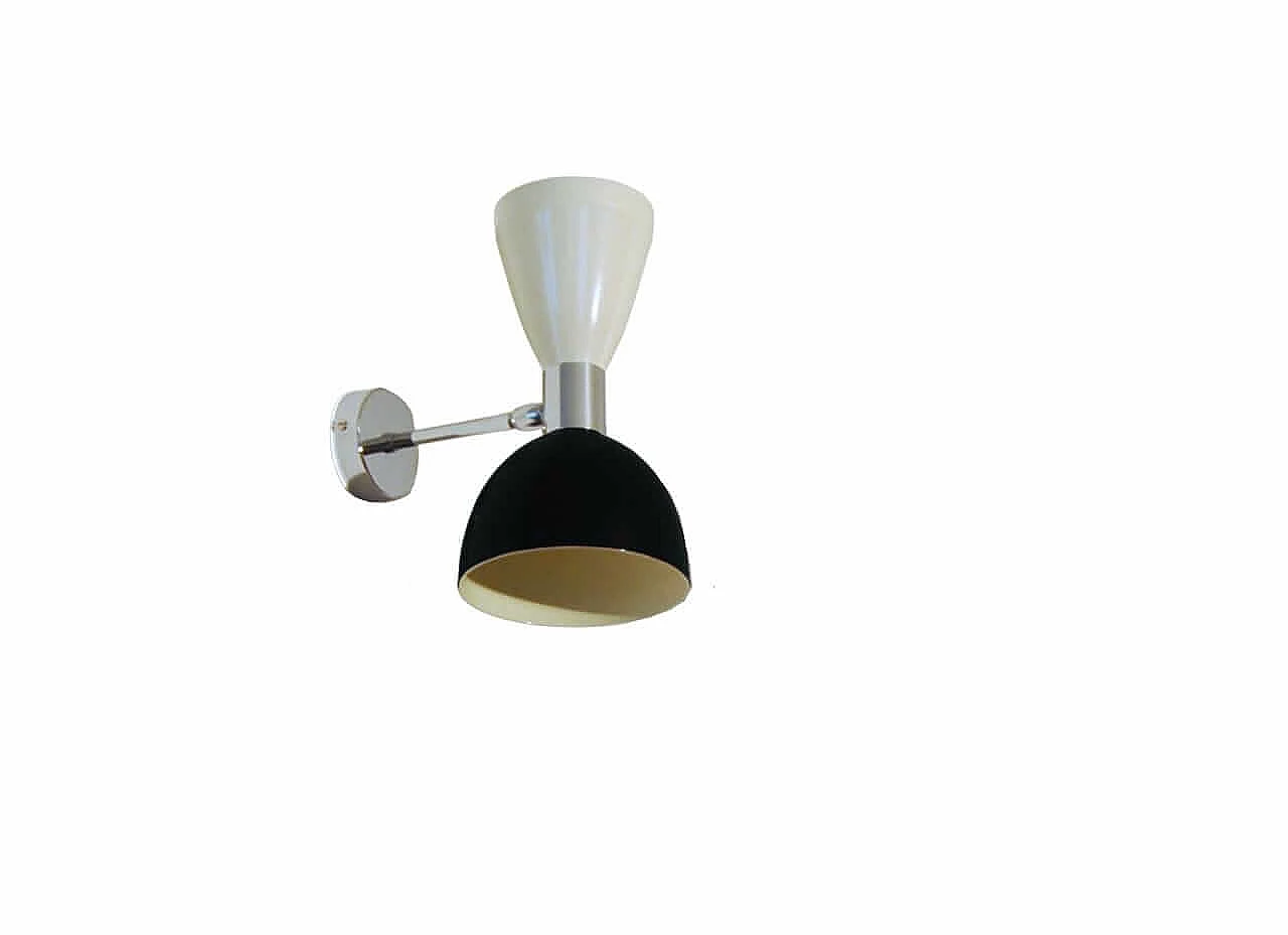 Black and white metal wall light by Deyroo Lighting 7