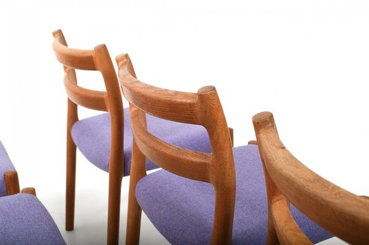 6 Solid oak 84 chairs by Niels Otto Møller for JL Møllers, 1960s 9