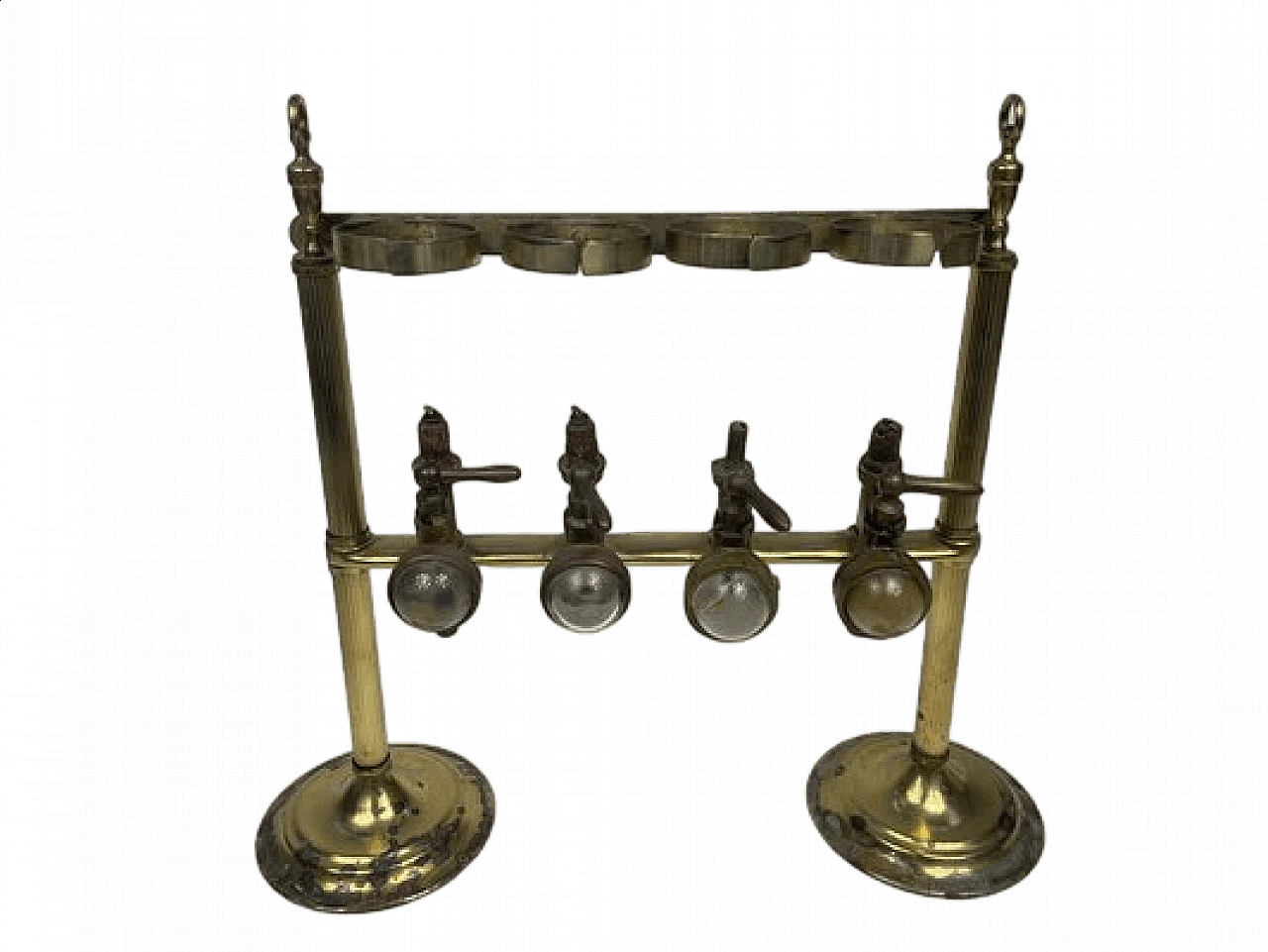 Brass and bronze beverage dispenser with pourers and taps, 1940s 17