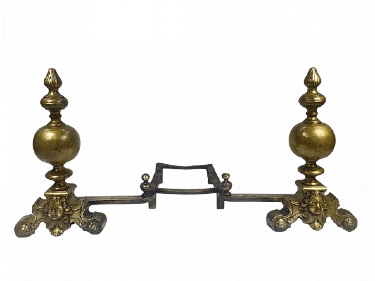 Gilded bronze andiron, early 19th century 17