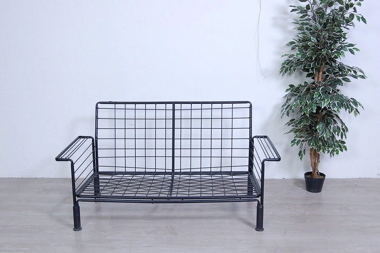 Pair of Hans sofas with iron frame by Enrico Baleri for Alias, 1980s 8